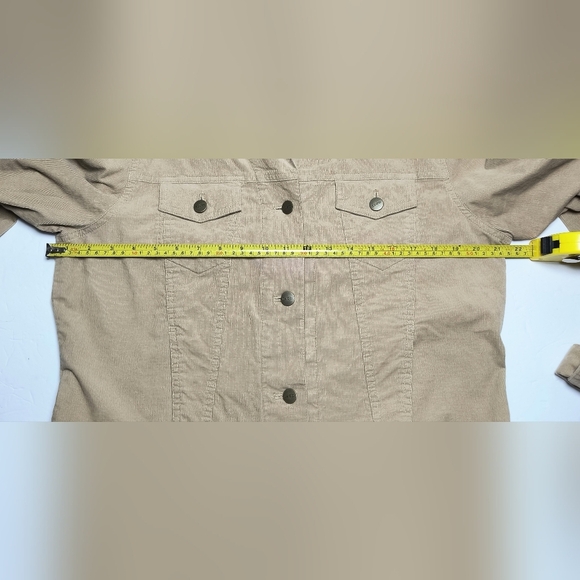 Izod Women's Tan Corduroy Casual Button Up Jacket XL - Picture 5 of 7